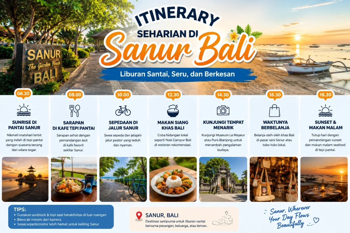 One Day Sanur Bali Itinerary: Complete Sunrise to Night Travel Guide 2026