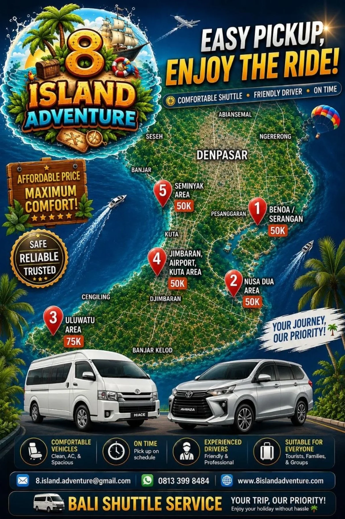 Bali Shuttle Service, Comfortable Transportation for Exploring the Best of Bali