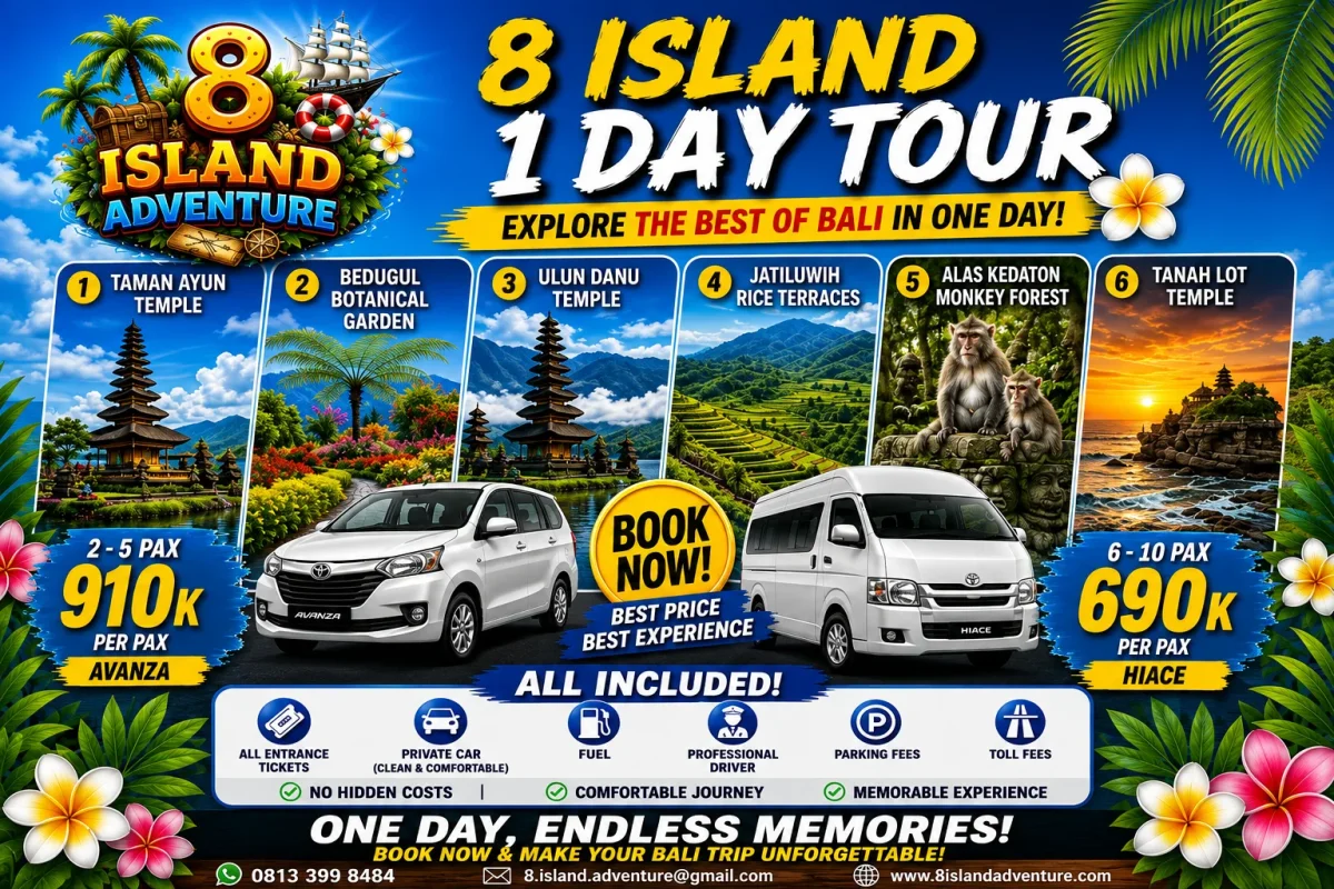 Explore Bali’s Best Attractions in One Day | 8 Island 1 Day Tour